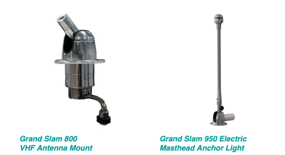 Grand Slam 800 VHF Antenna Mount and Grand Slam 950 Electric Masthead Anchor Light